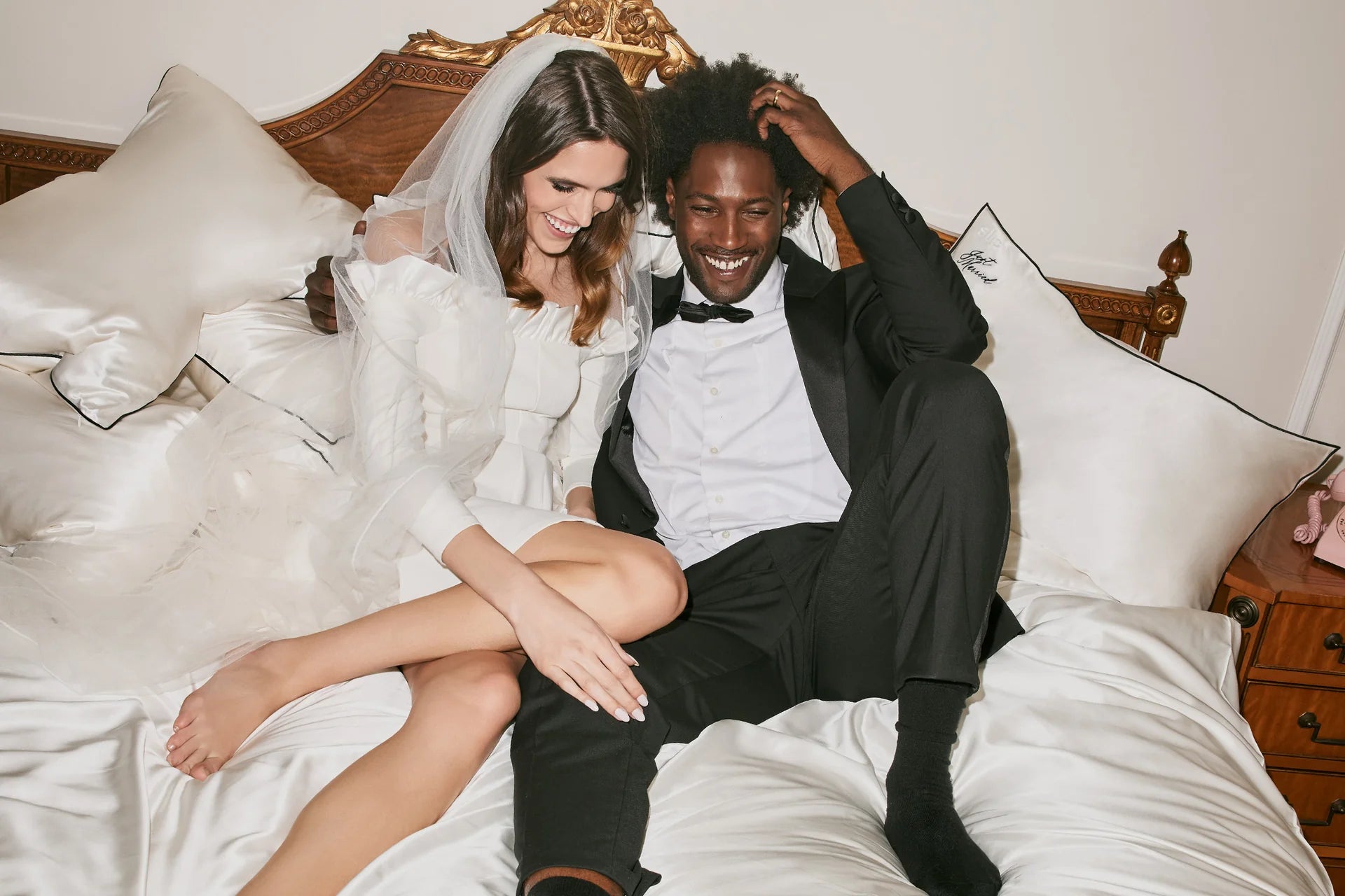 Silk Pillowcase Duo Just Married