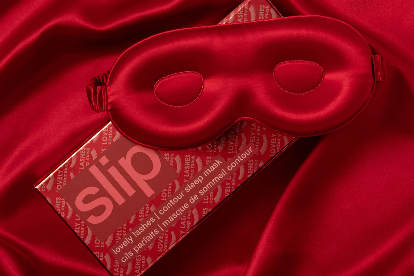 Silk Contour Sleep Mask Scarlet