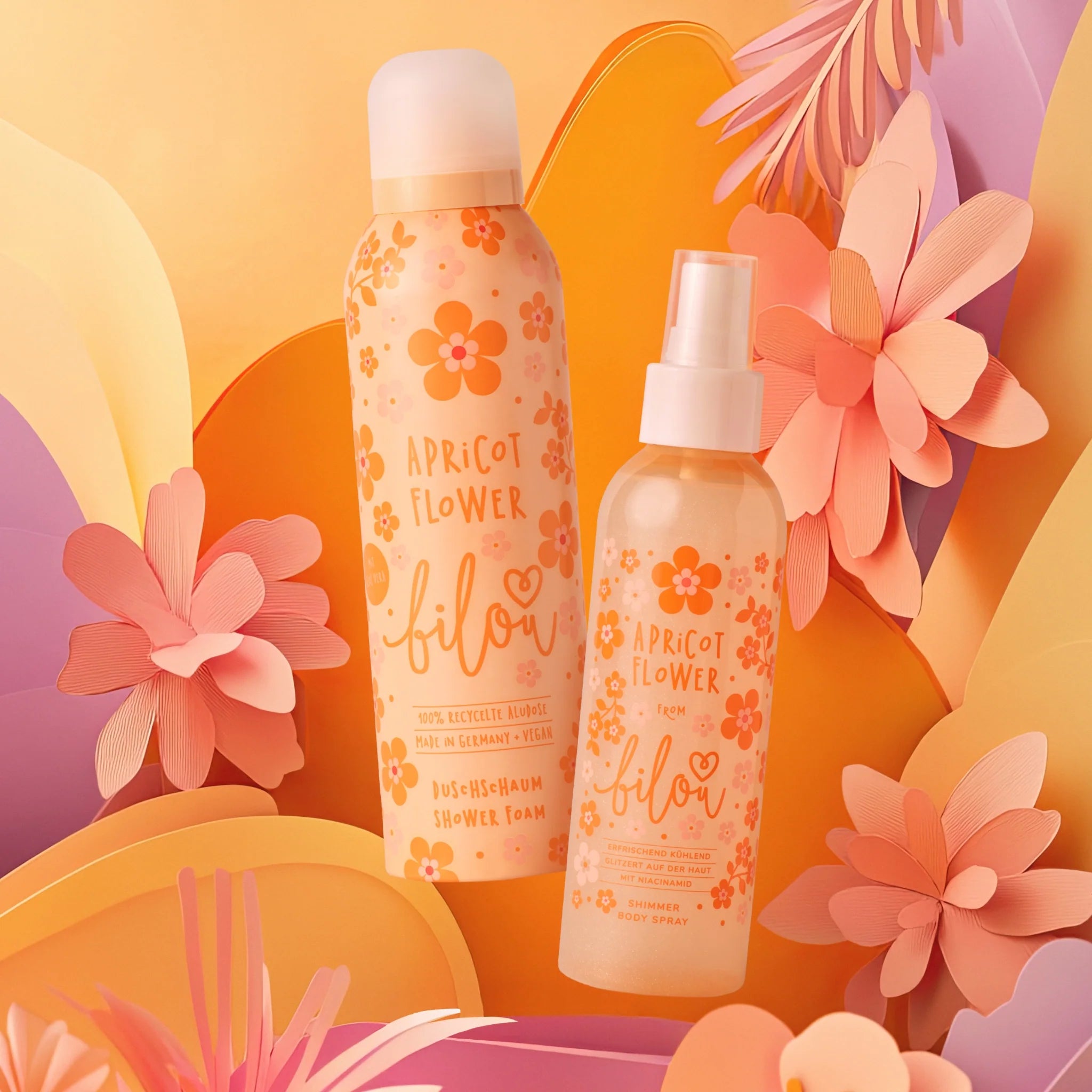 Třpytivý tělový sprej Apricot Flower