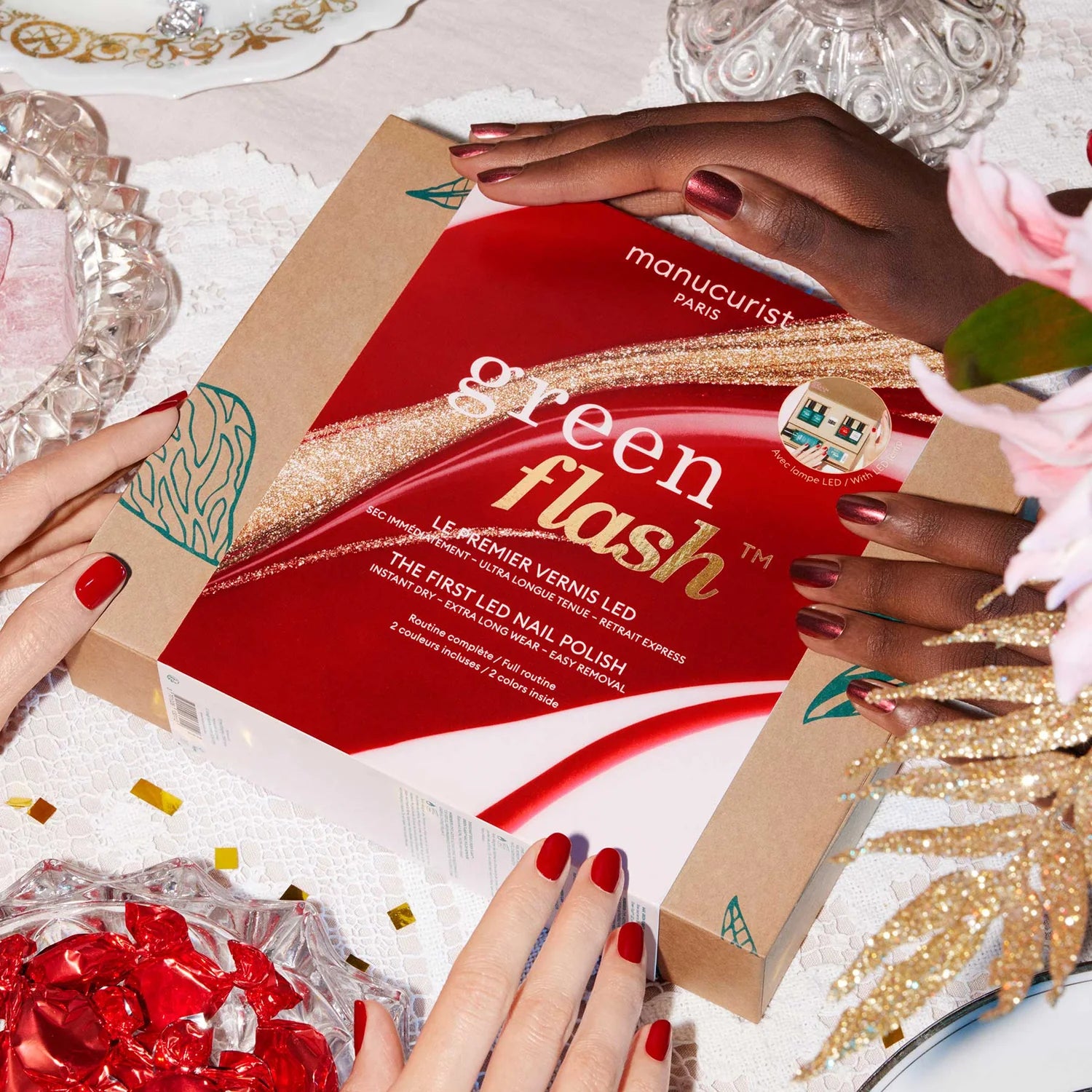 Green Flash LED lak Red Velvet