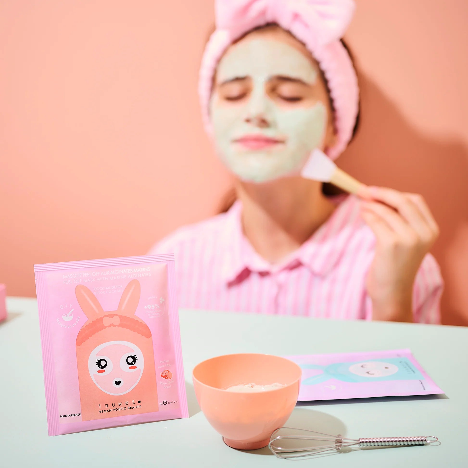 DIY Peel-Off Detox Powder Mask Litchi