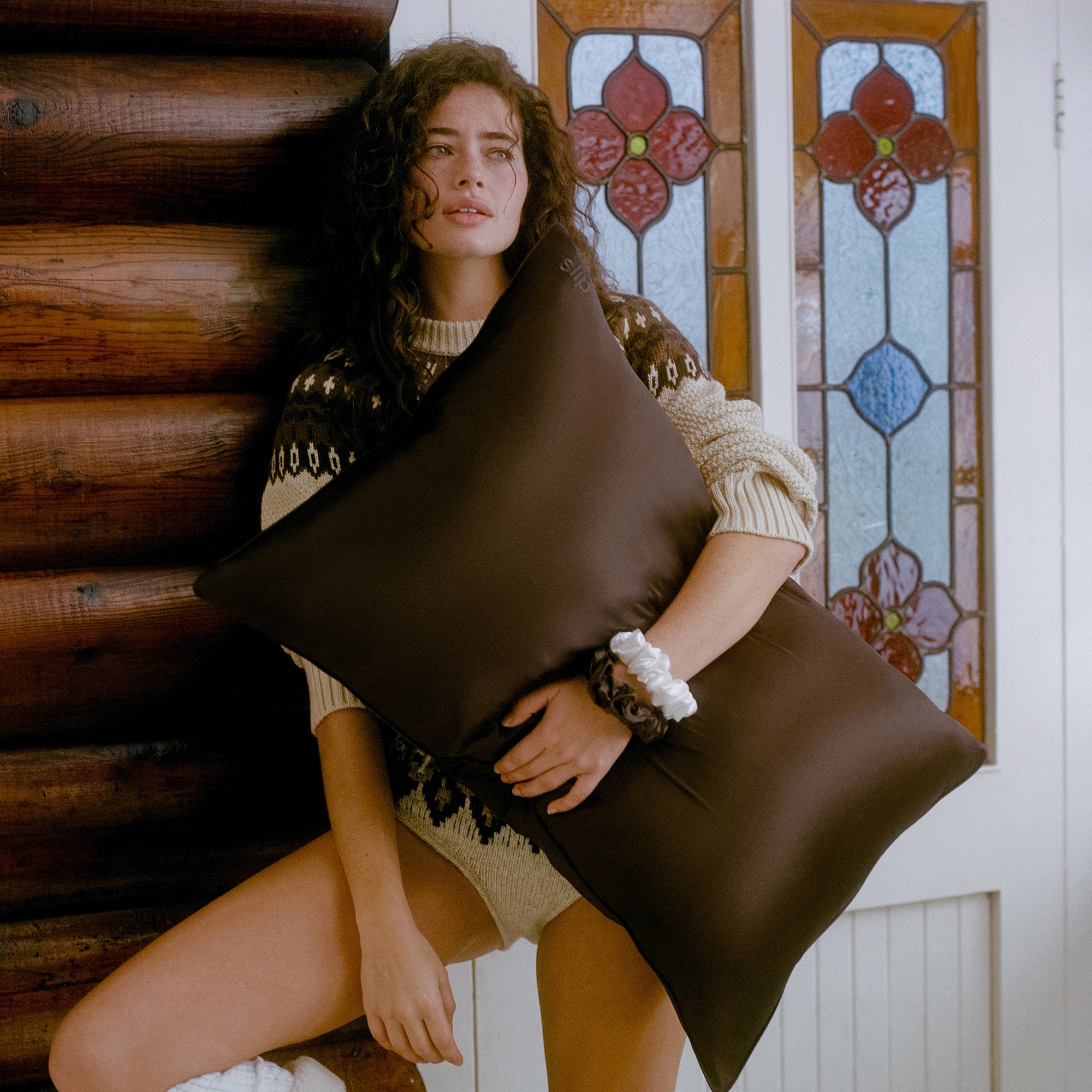 Silk Pillowcase Chocolate