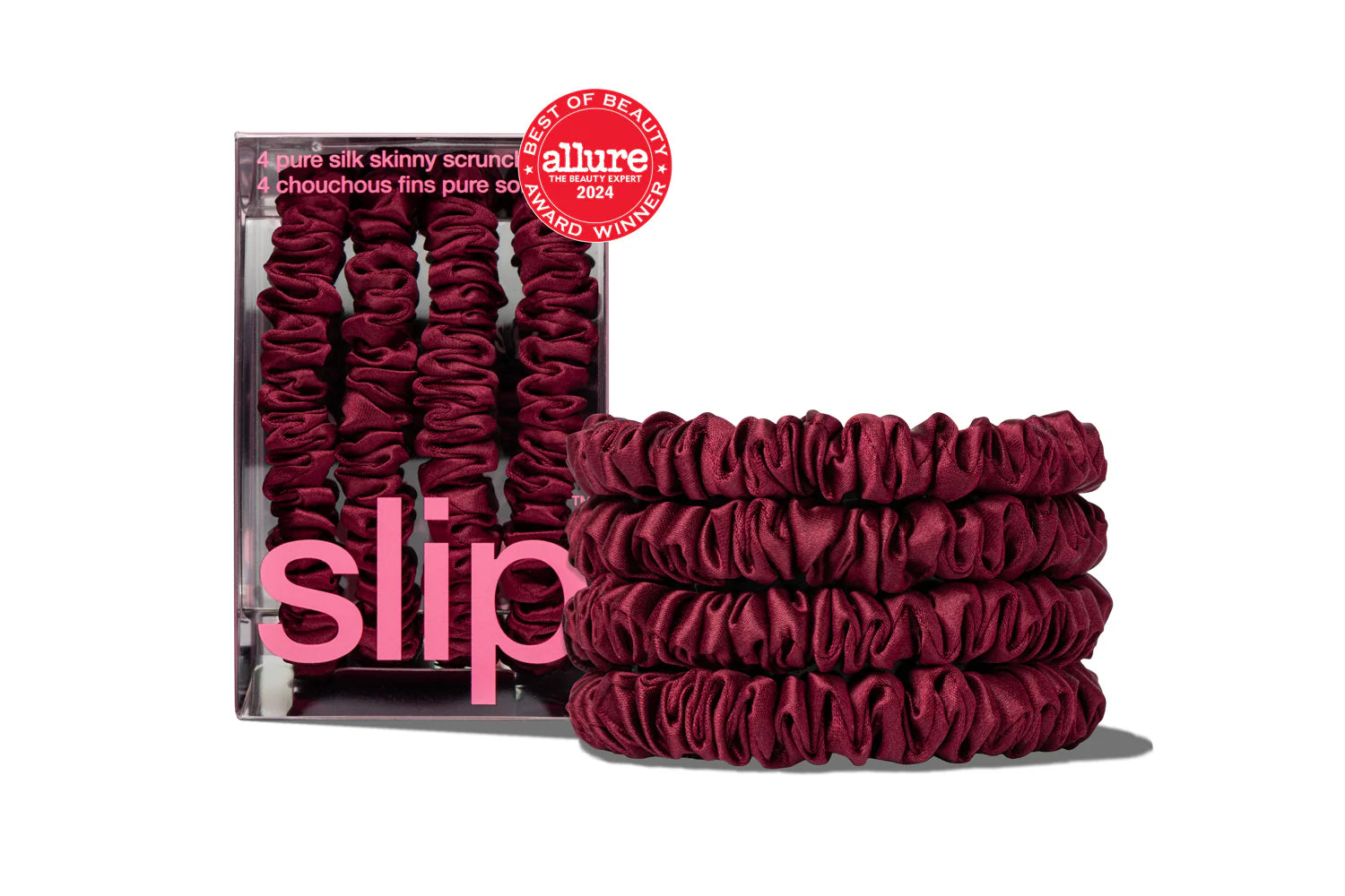 Skinny Scrunchies Maroon 4x