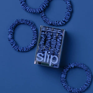 Skinny Scrunchies Navy 4x