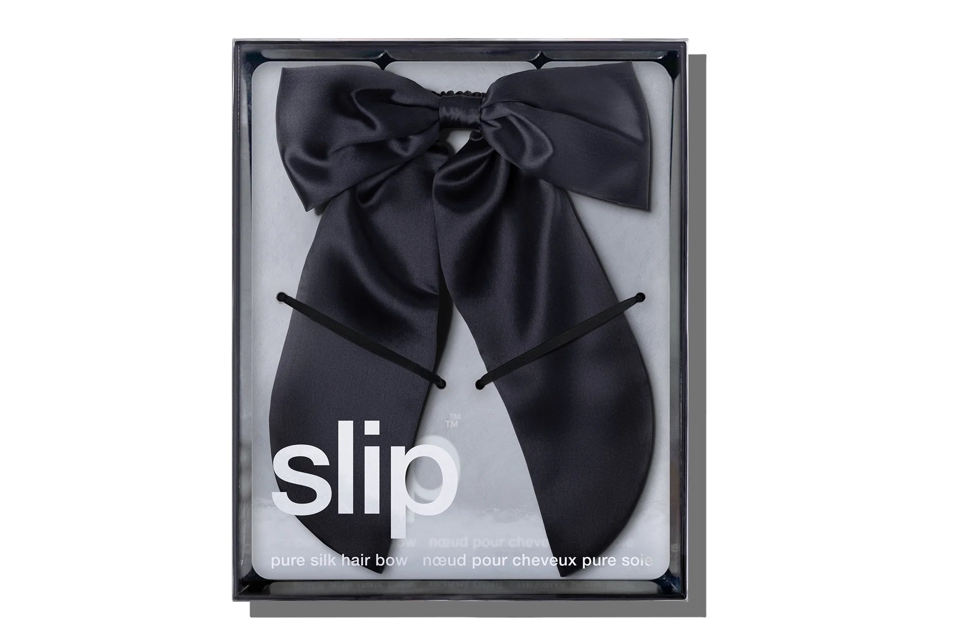 Silk Hair Bow Black