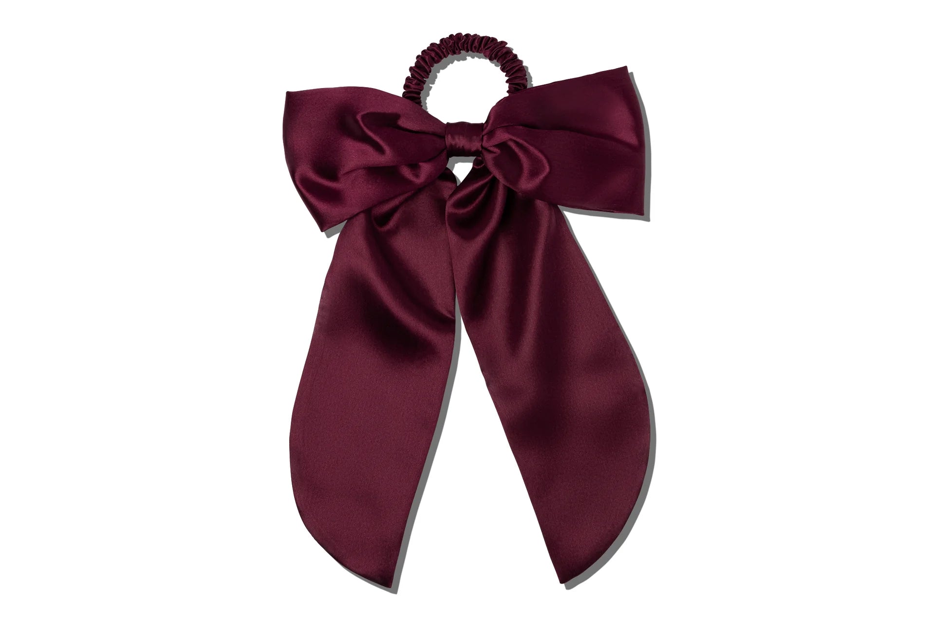 Silk Hair Bow Crimson