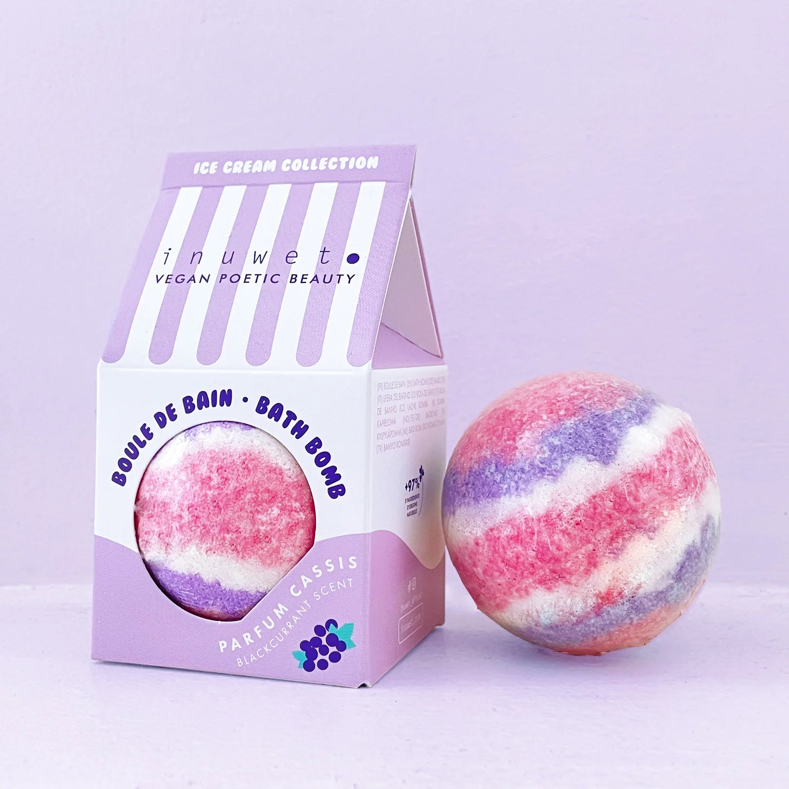 Bath Bomb Icecream Blackcurrant