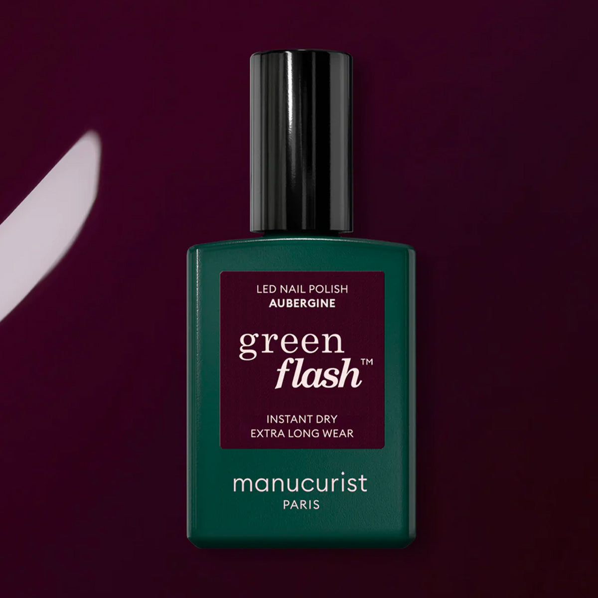 Green FLash LED lak Aubergine