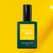 Green Flash LED lak Gold Button