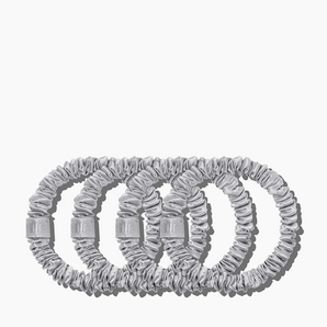 Skinny Scrunchies Silver 4x