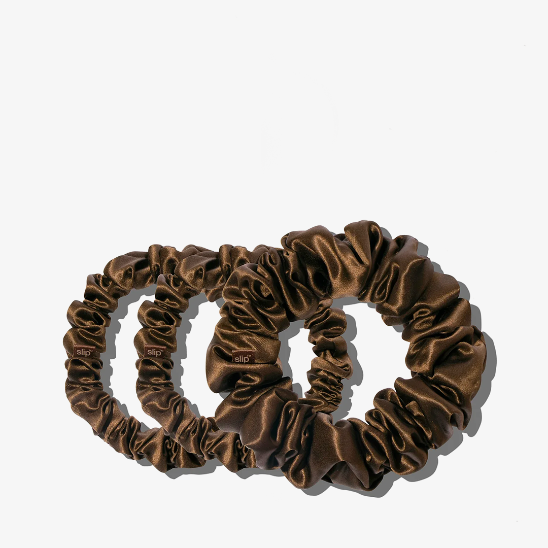 Midi/Large Scrunchies Dark Brown 3x