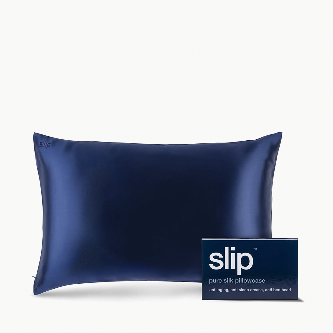 Silk Pillowcase Navy Blue