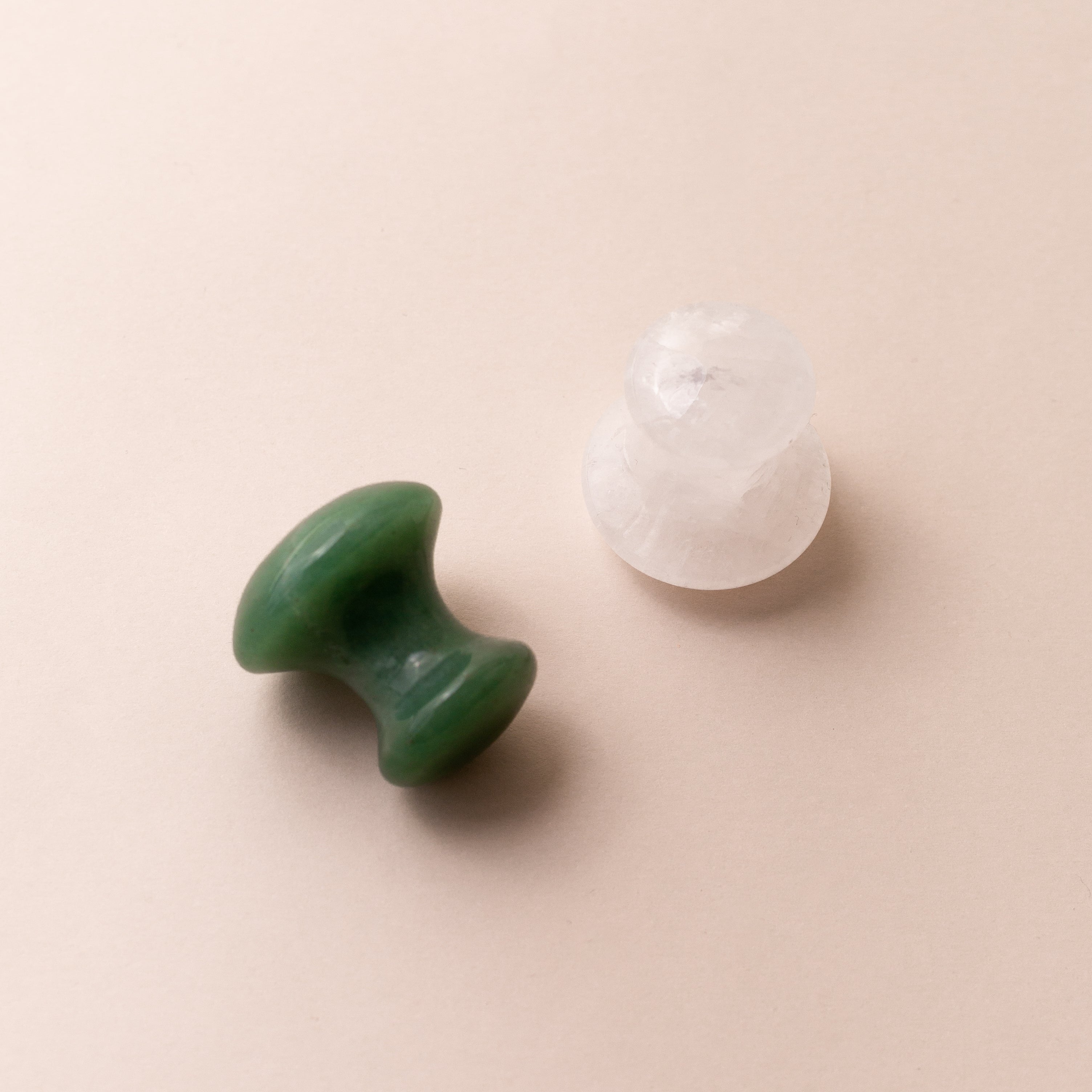 Mushroom guasha zelený jadeit