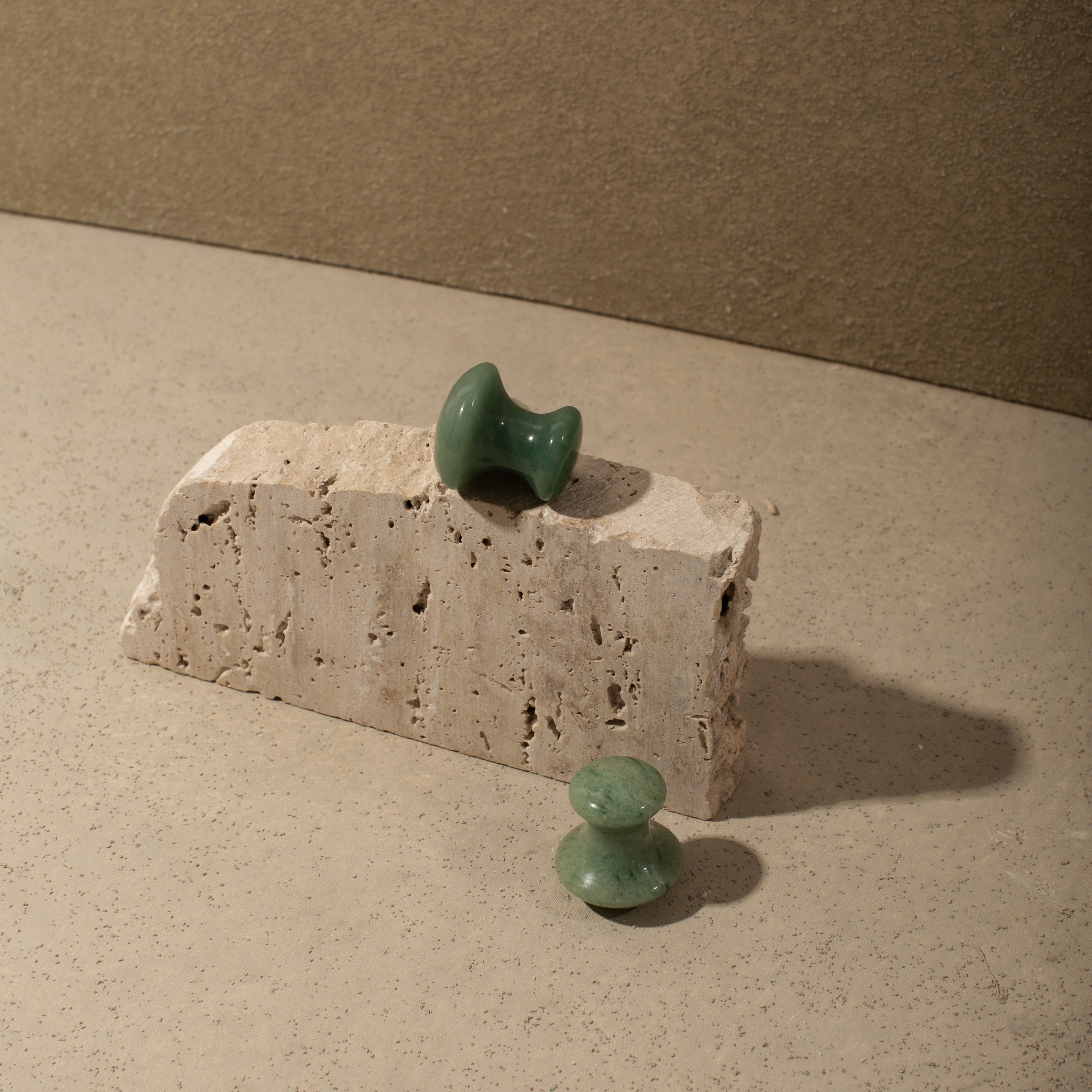 Mushroom guasha zelený jadeit